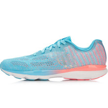 李寧（LI-NING）跑步鞋晴空藍/熒光炫粉 