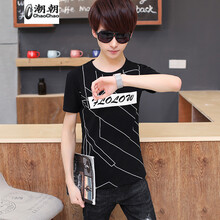 C2潮朝（C2 CHAO CHAO） 短袖 男士T恤 608黑色 XL，L，M，XXL，XXXL