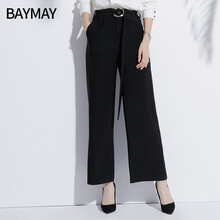 BAYMAY 高腰  女 長(zhǎng)褲 休閑褲