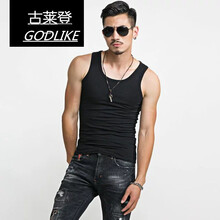 古萊登（GODLIKE） 短袖 男士T恤 背心黑色 XL，L，XXL，M，XXXL