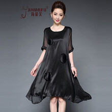 簡(jiǎn)慕芙（JIANMUFU）  不對稱(chēng)，印花，立體裝飾 連衣裙