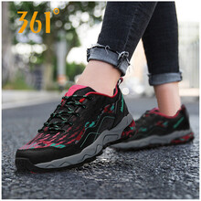 361度跑步鞋3307黑色/鮮活桃  