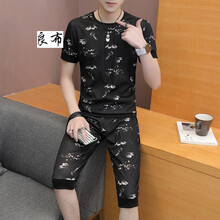 良布 短袖 男士T恤 花瓣白 