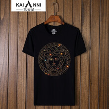 凱安尼（KAIANNI） 短袖 男士T恤 典雅黑 1002黑色 S