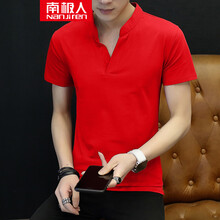 南極人（Nanjiren） 短袖 男士T恤 T03紅色 XL，L，XXXL，XXL，M