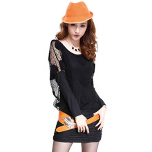 預立悅 植物花卉，純色 拼接，蕾絲拼接，鏤空，提花，立體裝飾，紗網(wǎng) 連衣裙