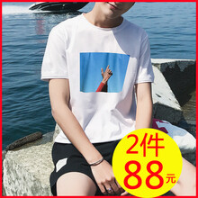 古萊登（GODLIKE） 短袖 男士T恤 T40白色 XL，L，M，加大，XXXL，XXL