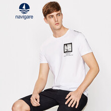 Navigare 短袖 男士T恤 漂白 