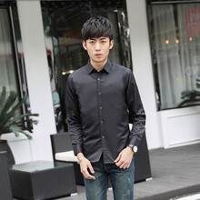 尊首（ZUNSHOU） 長(zhǎng)袖 男士T恤 黑色， 