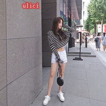 ulici 條紋 短袖 T恤 女 圓領(lǐng)
