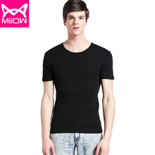 貓人（MiiOW） 短袖 男士T恤 黑色 XL，L，XXXL，XXL