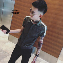 古萊登（GODLIKE） 短袖 男士T恤 綠色-DsA216 S，XL，L，XXXL，M，XXL