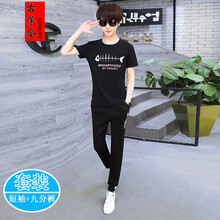 古萊登（GODLIKE） 長袖 男士T恤 8925黑色短袖+九分褲 XL，L，XXXL，M，XXL