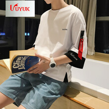 UYUK 短袖 男士T恤 白色 S，XL，L，XXXL，XXL，M