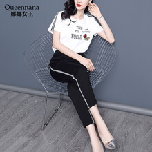 QUEEN NANA 撞色 短袖 T恤 女 圓領(lǐng)