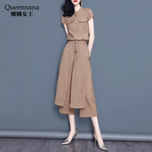 QUEEN NANA 高腰 闊腳褲 女 九分褲 休閑褲