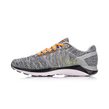 李寧（LI-NING）跑步鞋微晶灰/白/黑/熒光柔橙 35