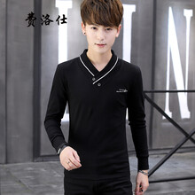 費洛仕（FIOOSU） 長袖 男士T恤 TX0183黑色 XL，L，XXL，M，XXXL