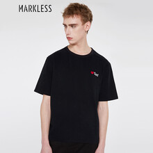 MARKLESS 短袖 男士T恤 黑色 XL，L，XXL，M