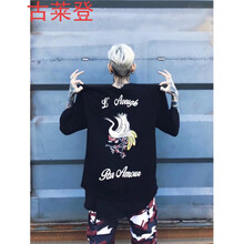 古萊登（GODLIKE） 短袖 男士T恤 仙鶴    黑色 