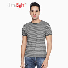 INTERIGHT 短袖 男士T恤 灰白條 XL，L，XXL，M