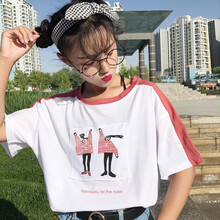 韓觀 印花 短袖 T恤 女 圓領(lǐng)