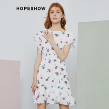 紅袖（hopeshow）  不對(duì)稱 連衣裙