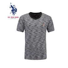 U.S.POLO ASSN. 短袖 男士T恤 灰色-V領(lǐng) 