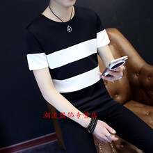 古萊登（GODLIKE） 短袖 男士T恤 短袖拼接黑色 S，XL，L，XXL，M