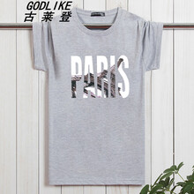 古萊登（GODLIKE） 短袖 男士T恤 短袖鐵塔灰色 XL，L，XXXL，M，XXL