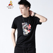 稻草人 短袖 男士T恤 黑色T1216 -2006  