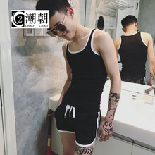 C2潮朝（C2 CHAO CHAO） 無袖 男士T恤 黑色 XL，L，M，XXL，XXXL