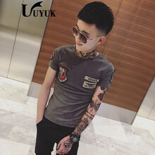 UYUK 長袖 男士T恤 701灰色 XL，L，M，XXXL，XXL