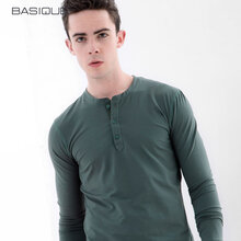 元本 長袖 男士T恤 灰綠色 S，XL，L，XXL，M