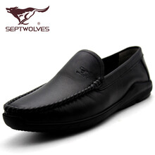 七匹狼（SEPTWOLVES）男士  黑色 39