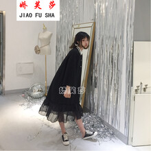 嬌芙莎（JERFUSHA） 純色 3D，不對稱，撞色，立體裝飾 連衣裙