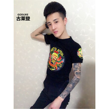 古萊登（GODLIKE） 短袖 男士T恤 黑色男龍 XL，L，M，XXL，XXXL