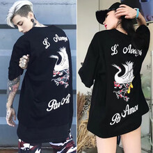 快樂嘉人 五分袖 男士T恤 仙鶴黑 S，XL，L，XXL，M