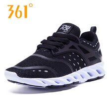 361度跑步鞋黑色/U電鍍灰 35