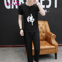 古萊登（GODLIKE） 長(zhǎng)袖 男士T恤 佛黑色一套 XL，L，XXL，XXXL，M