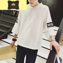 可莉允 五分袖 男士T恤 白色 S，XL，L，M