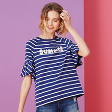 Actshine 木耳邊 短袖 T恤 女 圓領(lǐng)