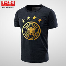 木村三社（MuCunSanShe） 短袖 男士T恤 炭灰/德國燙金 