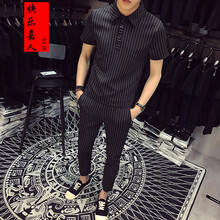 快樂嘉人 短袖 男士T恤 短袖+松緊褲 XL，L，XXL，M，XXXL