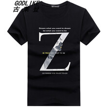 古萊登（GODLIKE） 短袖 男士T恤 花Z/黑色 S，XL，L，M，XXL，XXXL