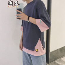 潮至（CHAOZHI） 短袖 男士T恤 藍色 S，XL，L，M，XXL，XXXL