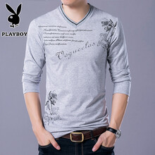花花公子（PLAYBOY PHYSICAL） 長袖 男士T恤 1656A6616灰色 