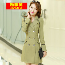 韩琦伊娜2014秋装新款女装时尚中款风衣外套