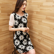 帝柔(DIROU)2014新款夏装雪纺连衣裙 女宽松