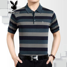 花花公子（PLAYBOY） 短袖 男士T恤 1026綠色 XL，L，XXL，M，XXXL